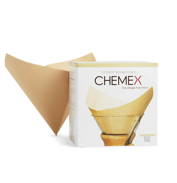 Chemex Natural Coffee Filters, Square, 100ct - Exclusive Packaging