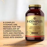 Solgar B-Complex "100" - 250 Tablets - Energy Metabolism, Cardiovascular Health, Nervous System Support - Non-GMO, Vegan, Gluten Free - 250 Servings