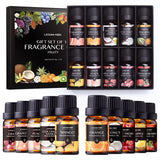 Fragrance Oil Set - Premium Grade 10 Pcs Scented Oils for Candle Making, Soap Scents, Aroma Beads, Bath Bombs, Perfume & Flavoring Oil for Lip Gloss - Essential Oils with Fruity Scents (10ml)