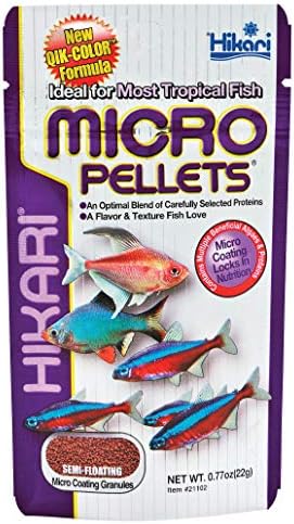 Hikari Tropical Semi-Floating Micro Pellets Fish Food, 0.77 Oz (22g)