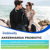 Akkermansia Muciniphila, 30 Billion AFU - Live Strain Akkermansia Probiotics for Women & Men, Enhances Gut Digestive Lining function, for GLP-1, Digestive, Gut, Immune & Overall Health, 1 Month Supply