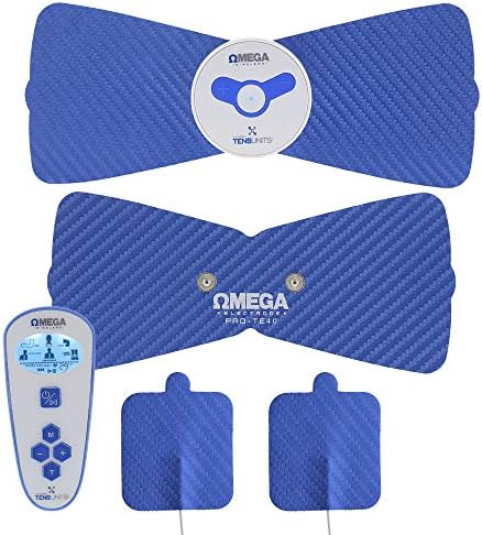 OMEGA Wireless TENS Unit Muscle Stimulator with Remote Control - Complete Back Pain Relief Solution, Reusable Electrode Pads, 6 Modes, and Long-Lasting Battery for Muscle Recovery