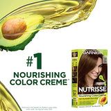 Garnier Hair Color Nutrisse Nourishing Creme, 513 Medium Nude Brown (Hot Chocolate) Permanent Hair Dye, 2 Count (Packaging May Vary)