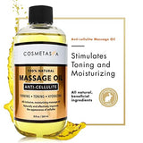 Cellulite Massage Oil & Hot Cream - 100% Natural Cellulite Oil & Gel, Highly Absorbable, Firm, Tone, Tighten & Moisturize Skin - Soothes Muscles (8.8 Fl Oz)