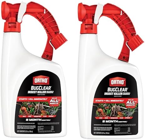 Ortho BugClear Insect Killer for Lawns and Landscapes Ready to Spray, Kills Periodical Cicadas, Ants, Spiders, Fleas, and Ticks, 32 oz., 2-Pack