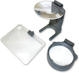 CARSON 3-in-1 LED Lighted Hands-Free Hobby Magnifier Set (HM-30)