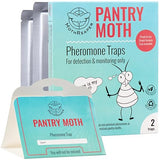 Pantry Moth Trap 2-Pack - Pantry Moth Glue Traps for House Pantry, Pantry Moth Traps for Food and Cupboard Moths, Pantry Moth Traps with Pheromones Prime Pest Trap Indian Meal Moth Traps for Kitchen
