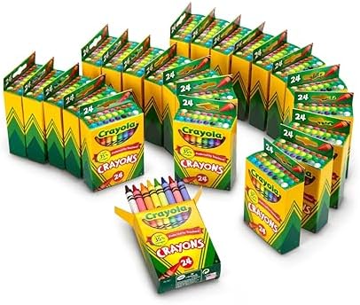 Crayola Crayons Bulk (24 Packs), Back to School Supplies for Preschool & Kindergarten, Bulk Crayons for Kids, Classroom Supplies
