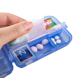 4 PCS Pill Organizer with Medicine Labels 146 x 4 Labels Travel Daily Pill Container Mini Medication Organizer Storage Pill Organizer Travel Essentials Pill Case 7 Day Pill Organizer