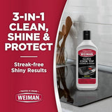 Weiman Ceramic and Glass Cooktop Cleaner - Heavy Duty Cleaner and Polish (10 Ounce Bottle and 3 Scrubbing Pads)