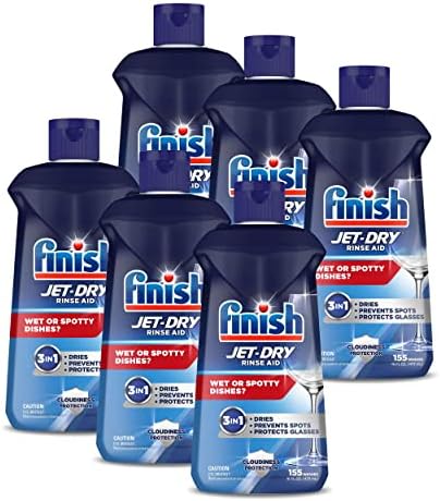 Finish Jet Dry Dishwasher Rinse Aid, 16 oz (Case of 6)