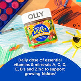 OLLY Kids Multivitamin Gummy Worms, Overall Health and Immune Support, Vitamins and Minerals A, C, D, E, Bs and Zinc, Chewable Supplement, Sour Fruit Punch, 45 Day Supply (70 Count)