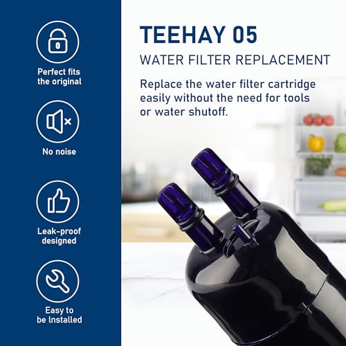 TEEHAY W10295370A Water Filter Replacement, Compatible With EDR1RXD1, Filter 1, WHR1RXD1, W10295370, KAD1RXD1, P8RFWB2L, P8WB2L, P4RFWB, P5WB2L (PURPLE, 4 Pack)