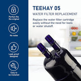 TEEHAY W10295370A Water Filter Replacement, Compatible With EDR1RXD1, Filter 1, WHR1RXD1, W10295370, KAD1RXD1, P8RFWB2L, P8WB2L, P4RFWB, P5WB2L (PURPLE, 4 Pack)