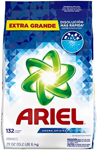 Ariel Powder Laundry Detergent, Original Scent, 211 ounces 132 Loads, 13.19 Pound (Pack of 1)