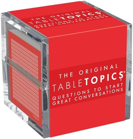 TableTopics - The Original - Conversation Starter Cards - 135 Questions to Break the Ice & Build Connection with Friends, Family, Workmates at Home, Parties, & Meetings