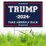 Trump Yard Signs 2024, 24x18In Trump Yard Signs Double-Sided Take America Back Foldable Campaign Signs With H-Stakes Placard Voted For Trump Triggering Outdoor Garden Lawn Parade Handheld Rally Decor