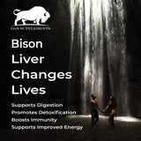 Grass Fed Bison Liver Capsules Supports Energy Production, Detoxification, Digestion, Immunity, Natural Iron Non-GMO, Freeze Dried Liver Health Supplement, 3000mg