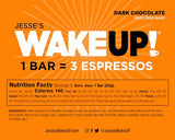 WAKE UP! Caffeinated Chocolate Protein Bars Gluten Free, Vegan, 350mg of Caffeine Energy, Kosher to help Boost Focus and Clarity (1 Bar = 3 Espressos) 6 Pack