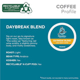 Caribou Coffee Daybreak Blend Keurig Single-Serve K-Cup Pod, Light Roast Coffee, 60 Count (6 Packs of 10)