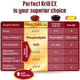 LABO Nutrition Perfect Krill EX, The Purest Ultra Strength Antarctic Krill Oil, Highest Phospholipids (>56%), with Choline & Astaxanthin, Omega 3, Joint Support, 100% Made in USA, 60 softgel