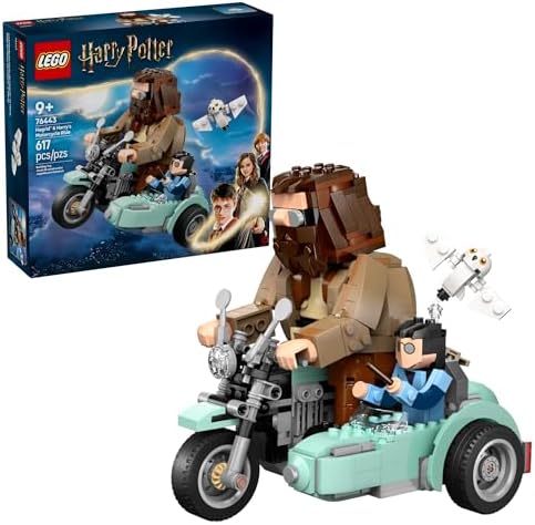 LEGO Harry Potter Hagrid & Harry's Motorcycle Ride Building Toy - Kids Motorcycle Toy for Boys and Girls, Harry Potter Fans, Ages 9+ - Gift Idea for Birthdays - 76443