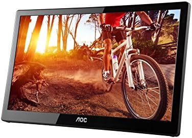 AOC e1659Fwu 16-Inch Ultra Slim 1366x768 Res 200 cd/m2 Brightness USB 3.0-Powered Portable LED Monitor (Renewed)