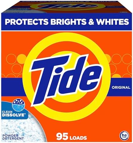 Tide Powder Laundry Detergent, Original Scent, 95 Loads, 108 oz