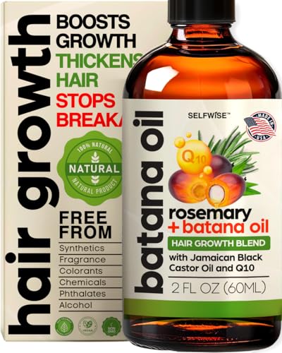 Batana Oil for Hair Growth - 100% Pure, Organic, Cold-Pressed, Unrefined Batana Oil from Honduras by Dr. Sebi - Natural, Vegan Hair Growth Oil for Strong Roots and Thick Hair - Wild Growth Hair Oil