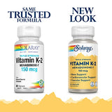 SOLARAY Triple Strength Vitamin K-2 as MK-7, 150 mcg | Heart & Bone Health, Vascular Function Support | 30ct