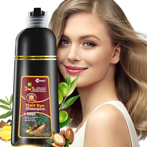 leorx Hair Dye shampoo, Chestnut Brown 3 In 1 Color Shampoo Instant Herbal Coloring Shampoo Refresh Hair For Women&Men - Tintes Para El Cabello Profesional