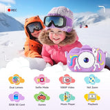 Kids Camera Digital Camera for Girls Age 3-8, 1080P Toddler Camera for Kids with 32GB SD Card, Toddler Girls Toys Age 6-8, Kids Christmas Birthday Gifts for Girls