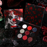 ecofavor Red Goth Eyeshadow Palette - 9 Colors True Hot Red Black Eye Shadows | Halloween Glitters Makeup | Matte Shimmer High Pigmentation | Clown Vampire SFX Halloween Christmas Palette