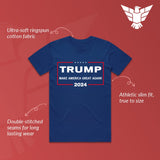 GunShowTees Make America Great Again Trump 2024 MAGA Shirt, X-Large, Navy