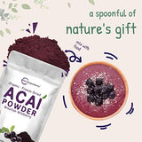 Organic Acai Powder, 8oz | 100% Natural Fruit Powder | Freeze-Dried Brazilian Wildberry Source | No Sugar & Additives | Great Flavor for Drinks, Smoothie, & Beverages | Non-GMO & Vegan Friendly