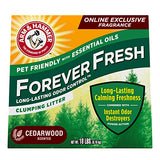 Arm & Hammer Forever Fresh Clumping Cat Litter Cedarwood, MultiCat 18lb, Pet Friendly with Essential Oils, (Pack of 1)