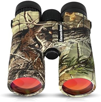 10X42 Compact Binoculars for Adults - Long Distance, High Powered Binoculars with Travel Case - Bright Light & Large Field of View - Lightweight, Water & Fog Proof, Hunting, Bird Watching