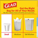 Glad Trash Bags, Small Garbage Bags - OdorShield 4 Gallon White Trash Bag, Gain Fresh Scent with Febreze - 26 Count (Pack of 6)