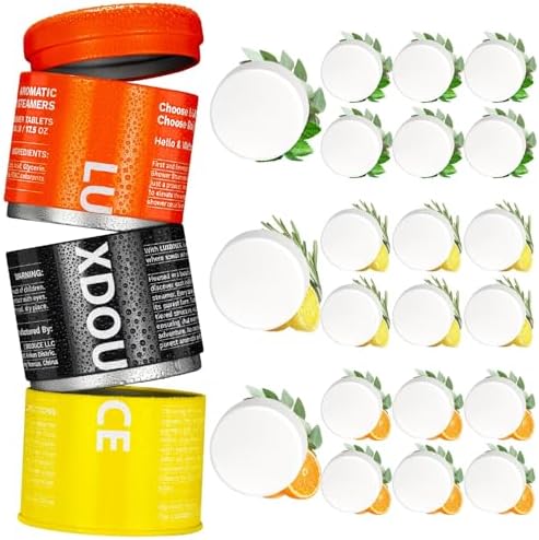 Shower Steamers Aromatherapy & Sport, 21 Pack Natural Essential Oils Shower Bombs & Tablets - 3 Scents for Stress Relief & Calm, Spa Gifts for Men & Women, Stocking Stuffers for Adults