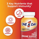 ONE A DAY Adult Triple Immune Support Complete Multivitamin, Supplement with Vitamins C, Vitamin D, & Zinc, 100 Count