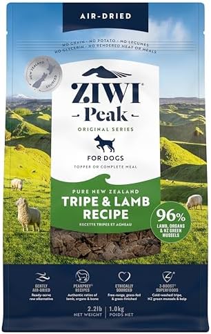 ZIWI Peak Air-Dried Dog Food – Tripe & Lamb - All Natural, High Protein, Grain Free, Limited Ingredient w/ Superfoods (35.2oz)