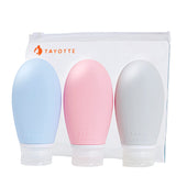 Travel Bottle, Travel, Convenient Goods, Shampoo Bottle, Travel Set, Refill Bottle, Travel Goods, Clear Pouch Included (Tayotte) (Set of 3.4 fl oz (100 ml), Color 1) [Over 7,800 Pieces]