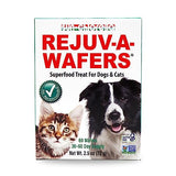 Sun Chlorella Rejuv-A-Wafers Daily Dog Cat & Animal Superfood Supplement - Green Microalgae & Eleuthero Bits - Vitamins, Minerals, Antioxidants Support Immune Defense, Gut Health - 60 Wafers