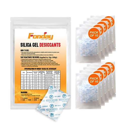 1 Gram 500 Packets Fonday Food Grade Silica Gel Desiccants Packs Moisture Absorbers Dehumidifier