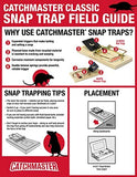 Instant Kill Mouse Snap Traps by Catchmaster - 72 Count, Ready for Use Indoors & Outdoors. Wood Double-Tension Springs Weather-Resistant Corrosion-Resistant Disposable Poison-Free Non-Toxic