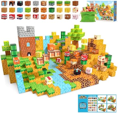 Fuwidvia Magnetic Blocks - 100PCS Magnets Cubes, Magnetic Building Blocks STEM Montessori Sensory Toys for 3 4 5 6 7 8-13 Year Old Boys Girls Birthday for Kids