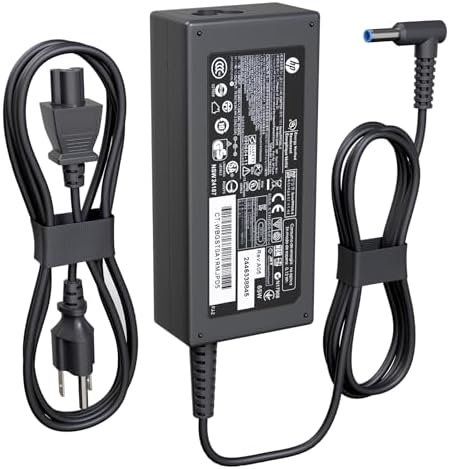 65W Laptop Charger Fit for HP Probook 440 445 450 455 G10 G9 G8 650 640 G5 G4 G6 G7 for HP Elitebook 640 645 650 655 G8 G9 G10 745 840 850 G3 G4 G5 G6 G7 G8 Blue Tip Power Cord AC Adapter(65W)