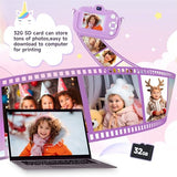 Kids Camera Digital Camera for Girls Age 3-8, 1080P Toddler Camera for Kids with 32GB SD Card, Toddler Girls Toys Age 6-8, Kids Christmas Birthday Gifts for Girls