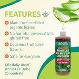 Aloe Life - Whole Leaf Aloe Vera Juice Concentrate, Soothing Relief for Indigestion, Antioxidant Catalyst, Supports Energy & Wellness, Certified Organic Aloe Leaves, Gluten-Free (Cherry Berry, 32 oz)