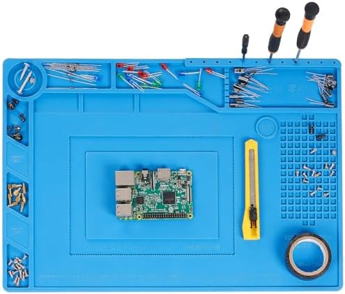 TOMLOV Digital Microscope Soldering Pad SP01-1, Magnetic Soldering Mat, Soldering Station, Large Silicone Electronic Repair Work Pad for DM4 DM9 DM401 DM402 DM202 DM601 DM602 and Other LCD Microscope